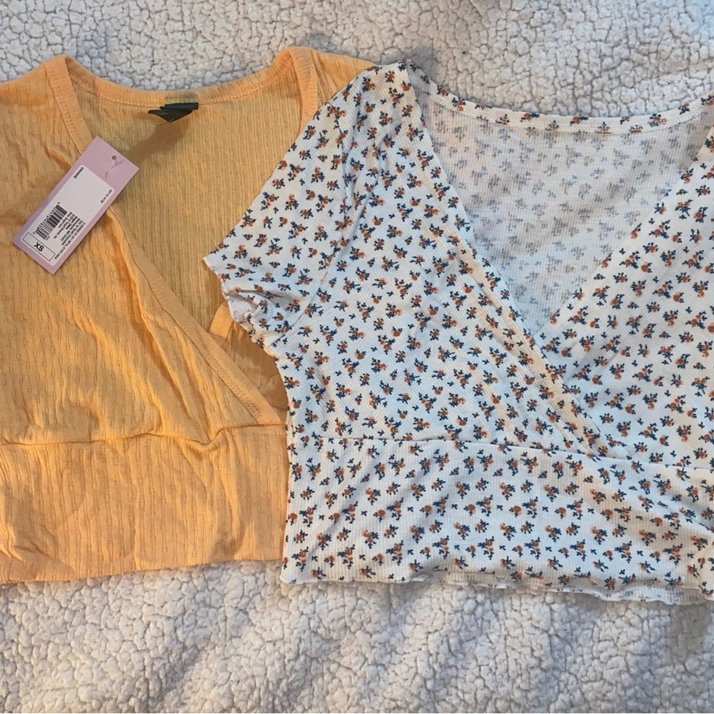 Orange and Floral Crop Top bundle!